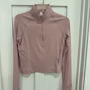 lululemon Rulu  Light Pink Quarter-Zip